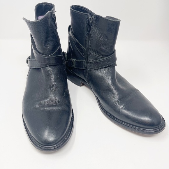 Johnston And Murphy Ankle Riding Leather Boots Black 7.5 - Picture 1 of 14